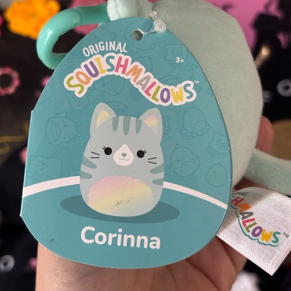 💘5 for $25 / Corinna the Teal Cat Squishmallow Clip 3” - Picture 7 of 8